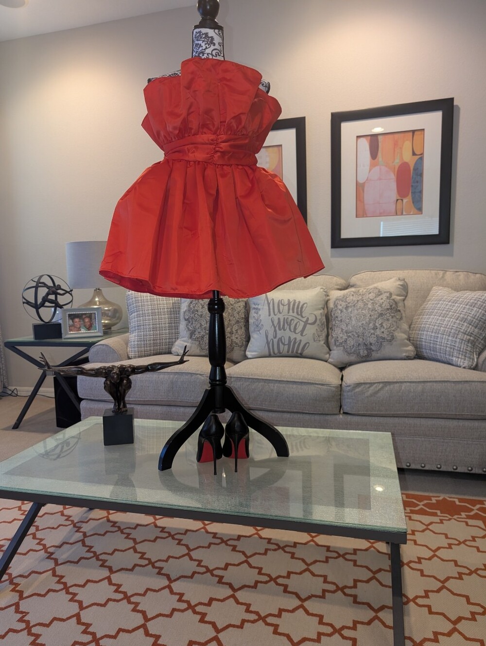 Vibrant Red Strapless Party Dress